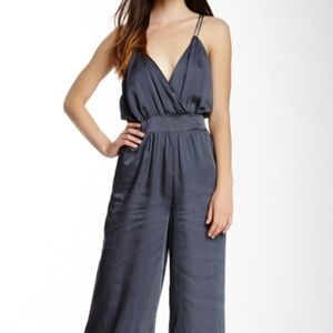 Vertigo XS Strappy Surplice Front Ebony Jumpsuit